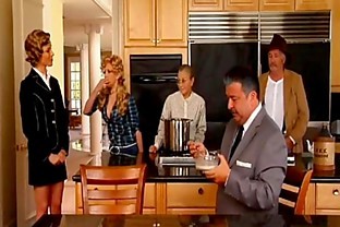 Sisters Give brother A Double Blowjob