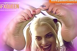 Harley Quinn feet footjob