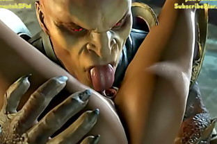 Shao Kahn does as he pleases with Jade 3D Animation