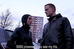 Freaky Czech couple is paid cash for a threesome