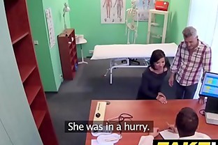 Fake Hospital Czech doctor cums over horny cheating wifes tight pussy