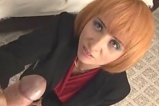 Redhead Milf Enjoys Stroking A Cock