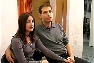 Casting young amateur couple fucking and toying on the desk