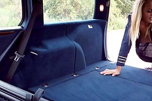 Beautiful babe slutty stewardess Christen gets banged hard in the car by dude 6 min