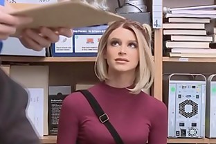 Sporty blonde thief fucked on action camera 6 min
