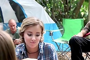 Camping stepteen banged