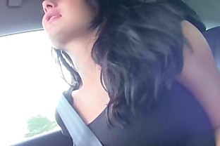 Sexy brunette Anna sucks and fucks outside the car for revenge