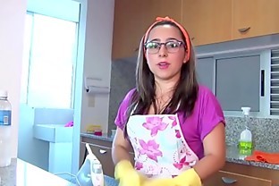 MAMACITAZ - #Francis Restrepo - Nerdy Latina Maid Eats Cum In Hot POV Sex