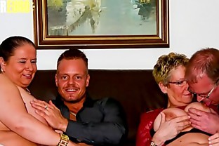 AMATEUR EURO - German BBW Grannies Are Taking Cock In Hot Foursome (Angelika J. & Maria D.)
