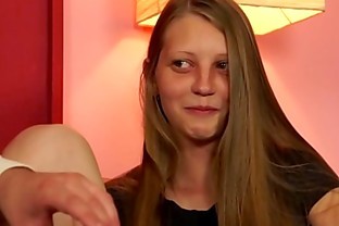 Sexy young model became wild cat when see big cock