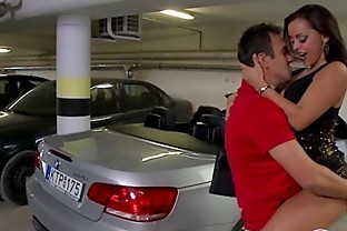 Liza Del Sierra gets fucked on a Car in an underground Garage