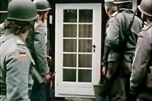 Hot blonde gets fucked by a soldier in German vintage porn