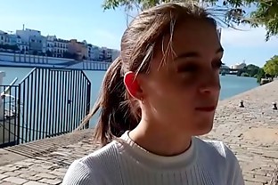 Innocent Anita wants to have her FIRST THREESOME with two young dudes!