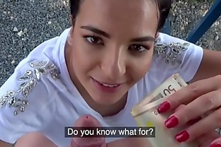 Public Agent Hot tourist Sophia Laure fucked and creampied on picnic bench