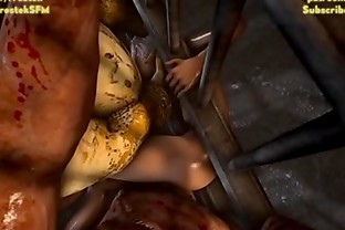 Compilation of 3D rough  Monster fucking Animations