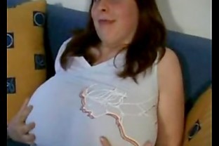 My mom showing her massive boobs