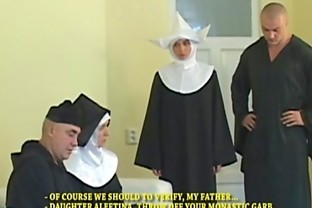 Sassy blond nun takes sexual punishment in the monastery
