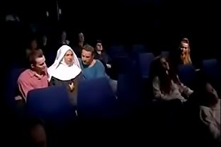 Nun in a cinema