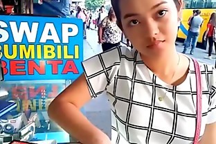 Cute bubble-butt Filipina teen with shaved pussy fucked hard