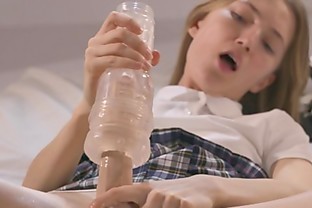 College Girl Mia Reese Masturbates Her Cock
