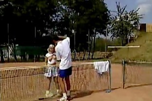 Teen Playing anal tennis