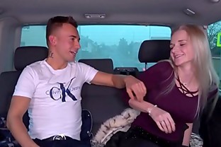 Blondie missed train & accept help from stranger in van where fucked hard
