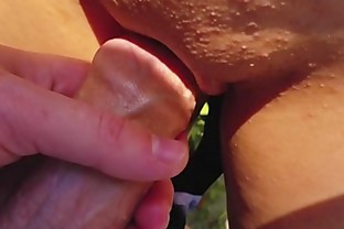 Cumming in panties of my stepsister in the garden