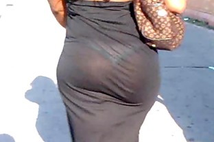 Candid WTF see through dress booty of NYC