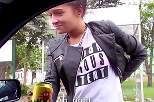 Stranded czech amateur with pierced pussy gets slammed