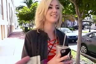 Super cute teen on dick for money