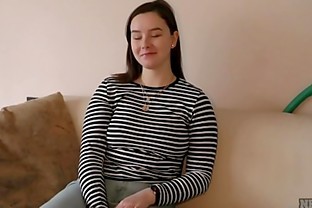 fresh face vanessa klein double d first time in studio dildo helping hand pov