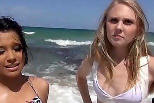 Amateur teen picked up on the beach and fucked in a van