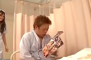 Japanese nurse caughts patient masturbating