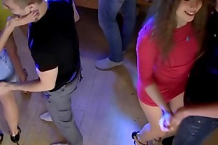 Euro college teens covered in jizz after orgy