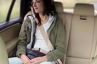 Brunette Czech babe enjoys hot sex in taxi filmed in POV