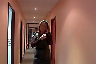 Female boss hard double penetrated by a pair of co worker