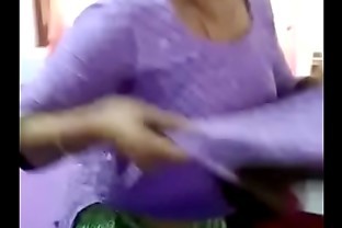 Indian aunty mani kaur remove clothes front of son