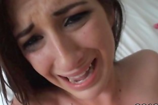 Girl assfucked for the first time and facialized for the first time as well!