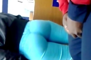 Milf in tight jeans with big ass