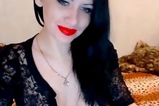 Milf with red lipstick gets dirty on cam see more at