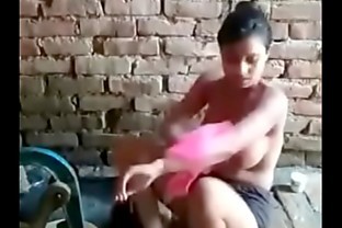 village girl big boobs bathing