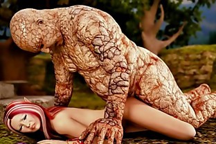 Stone Golem's Hard Cock. Fantasy 3DX