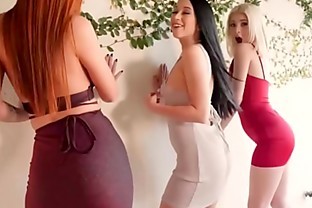 18 years old teen Jessie Saint invites her two BFFs Alex Coal and Scarlett Mae for her birthday party, but the party takes a turn into a fuck party!