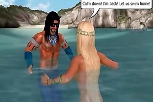 Yummy 3D cartoon blonde gets fucked on a boat