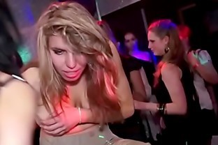 Wild fuck allover the night club everyone having natty moist group sex