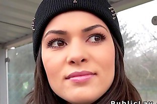 Busty Hungarian amateur fucks for cash