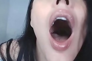 Up close cum on my lips