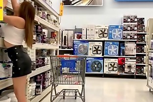 A Real Freak Recording a Hot chick at Walmart -