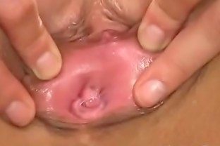 Hot teen with a perfect body fingers her virgin pussy and gets
