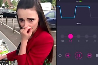Preview: Public remote vibrator play and sex on balcony